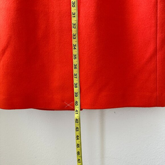 J. Crew Orange Double-breasted Topcoat Coat Size 2 - Picture 8 of 14
